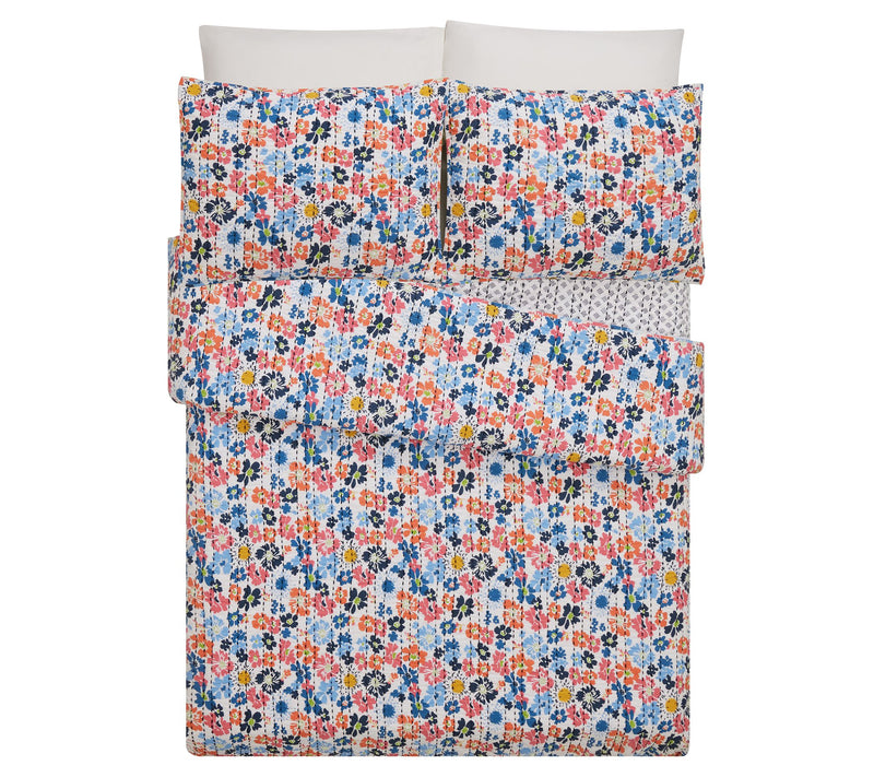 Modern Heirloom Blossom 3pc Full/Queen Cotton Quilt Set — View 3