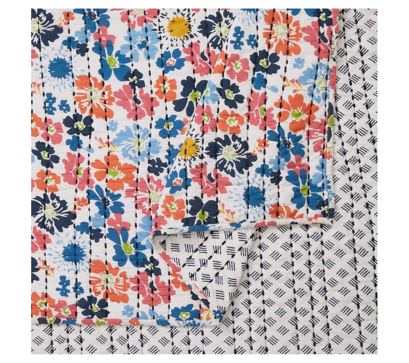 Modern Heirloom Blossom 3pc King Cotton Quilt Set — View 3
