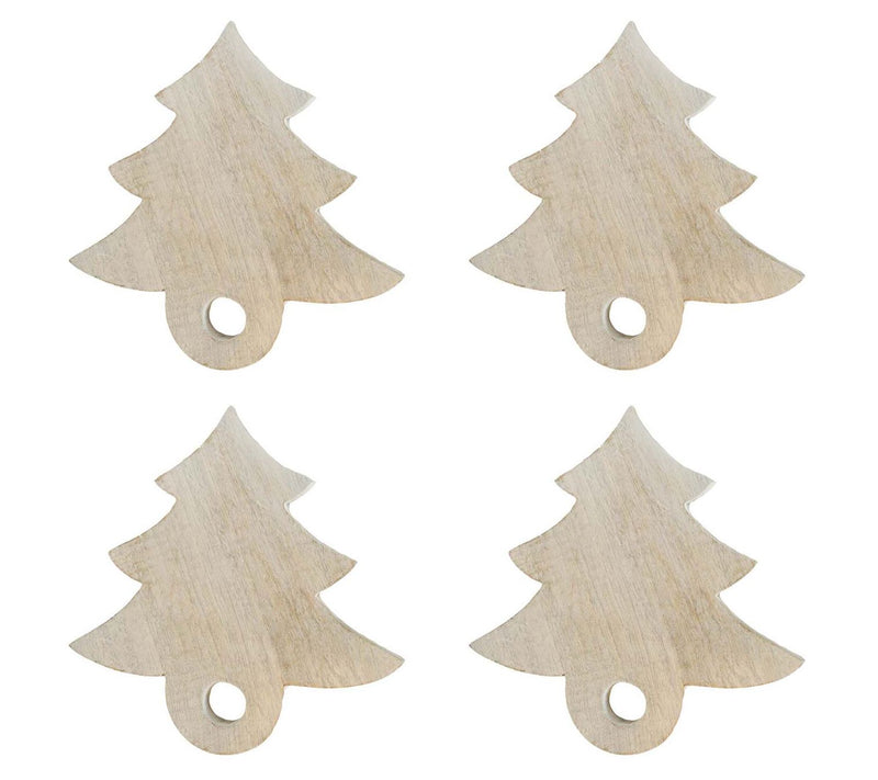 Foreside Home & Garden Set of 4 White Wood TreeBoards — View 4