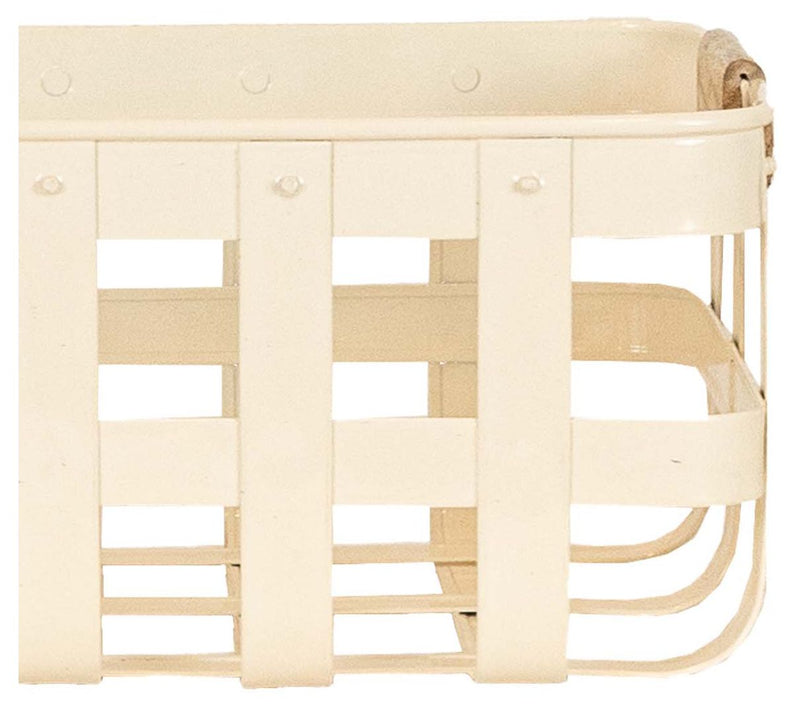 Foreside Home & Garden Set of 3 White Metal Kitchen Baskets — View 3