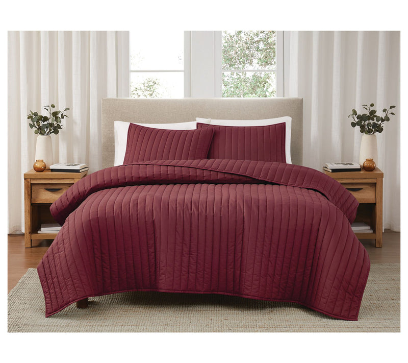 Brooklyn Loom Solid Cotton Percale Twin/Twin XL 2PC Quilt Set — View 21