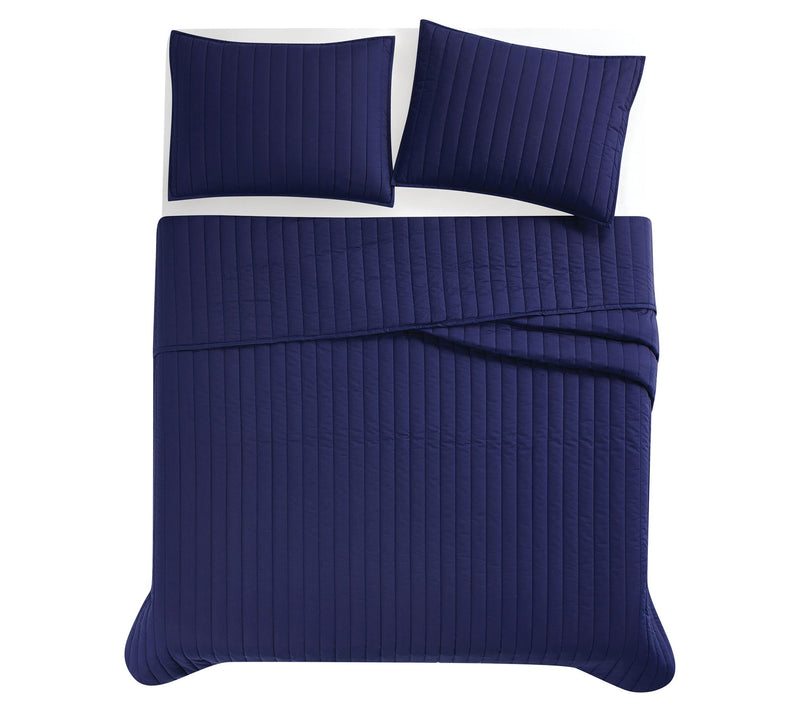 Brooklyn Loom Solid Cotton Percale Twin/Twin XL 2PC Quilt Set — View 4