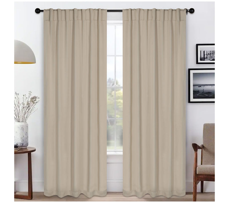 Superior Solid Blackout 2 Piece Back Tab Curtain Set, 52X84 — View 25