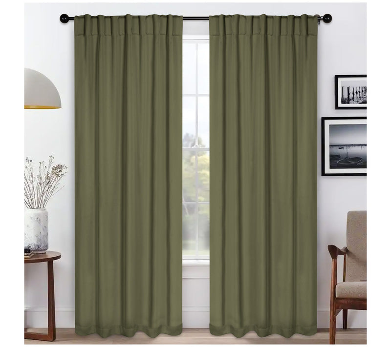 Superior Solid Blackout 2 Piece Back Tab Curtain Set, 52X84 — View 28