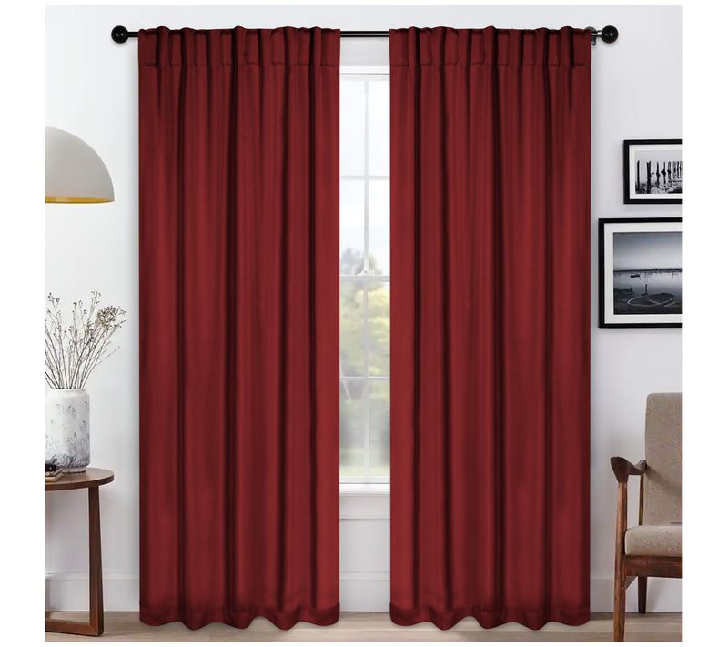 Superior Solid Blackout 2 Piece Back Tab Curtain Set, 52X84 — View 31