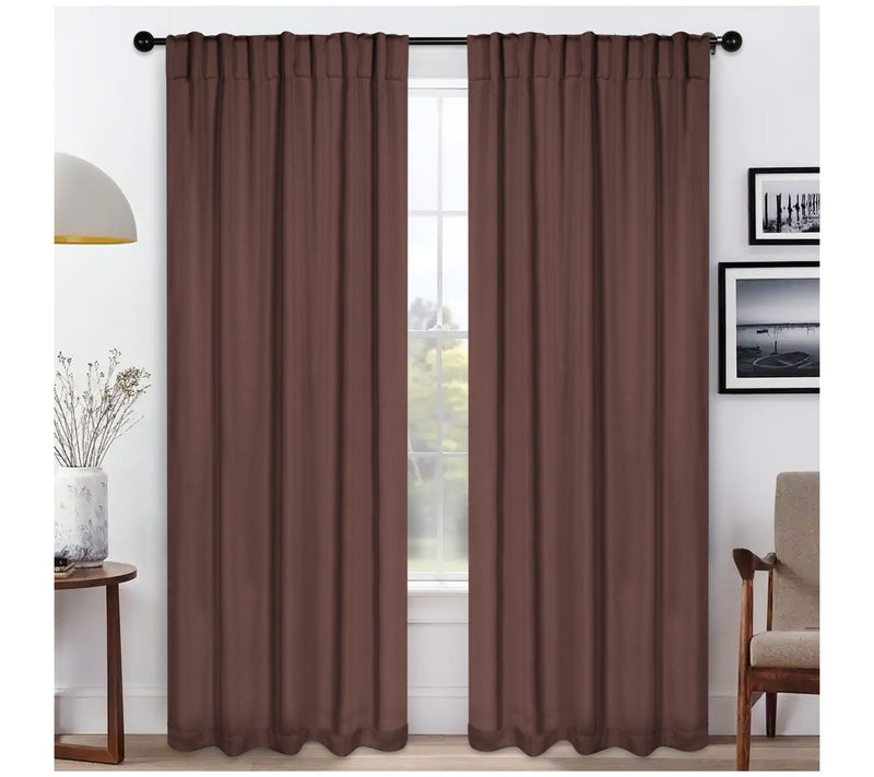 Superior Solid Blackout 2 Piece Back Tab Curtain Set, 52X84 — View 33