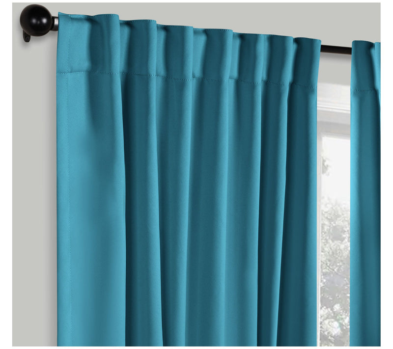 Superior Solid Blackout 2 Piece Back Tab Curtain Set, 52X84 — View 3