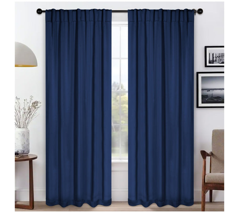 Superior Solid Blackout 2 Piece Back Tab Curtain Set, 52X84 — View 34