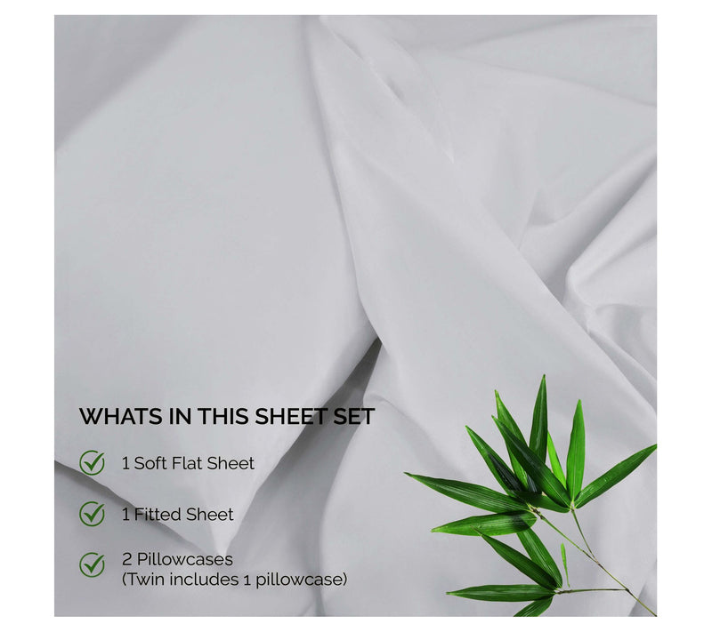 Superior Rayon made from Bamboo Solid Sheet Set, Split King — View 5