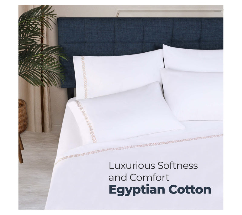 Superior Egyptian Cotton Embroidered Sheet Set,Queen — View 10