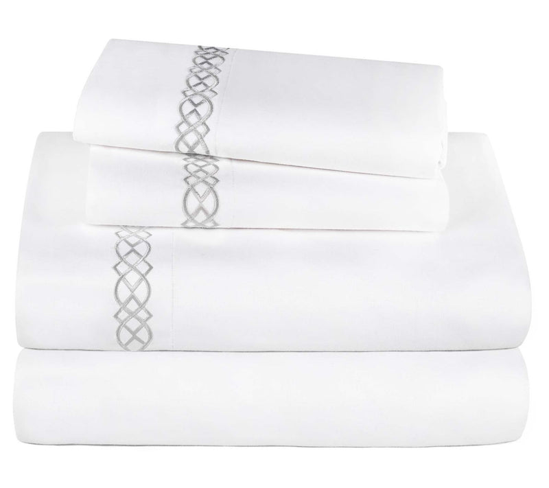 Superior Egyptian Cotton Embroidered Sheet Set,Queen — View 4