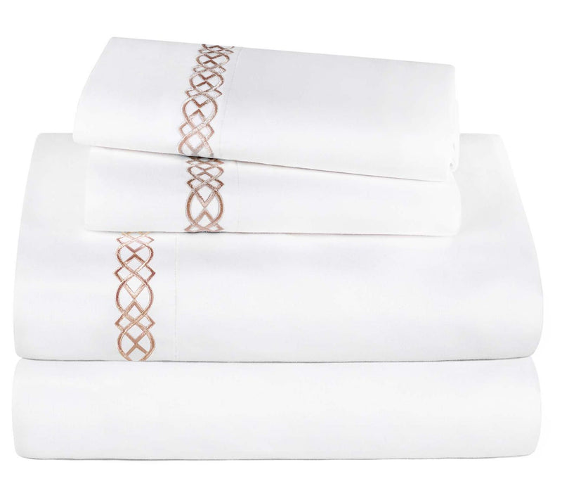 Superior Egyptian Cotton Embroidered Sheet Set,King — View 3