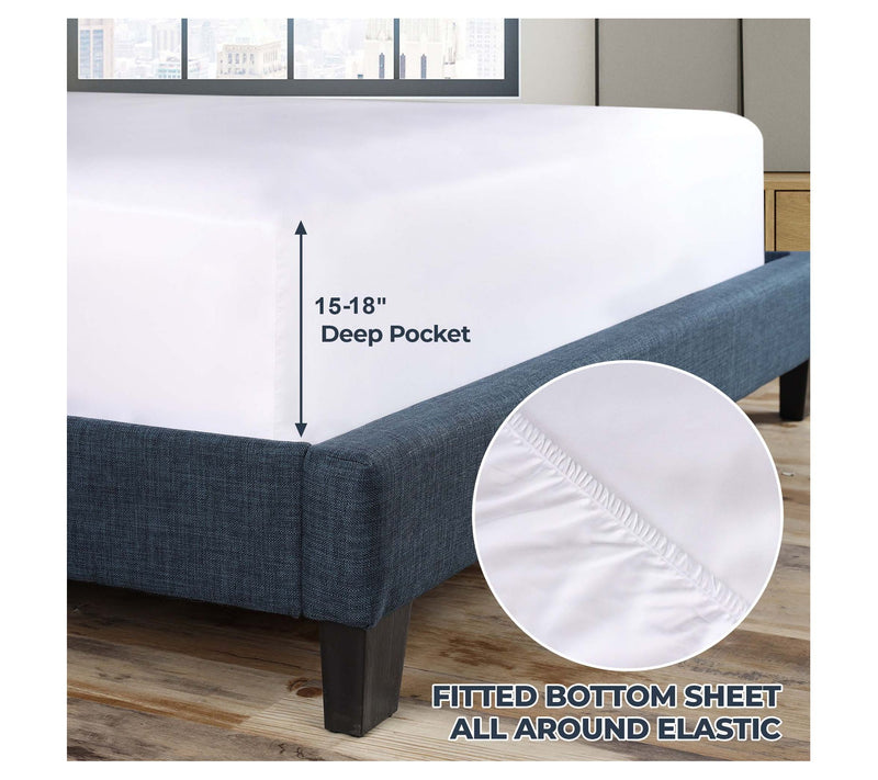 Superior Egyptian Cotton Embroidered Sheet Set,King — View 8