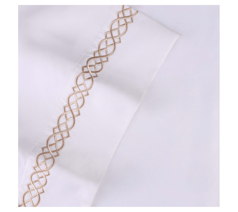 Superior Egyptian Cotton Embroidered Sheet Set,King — View 2