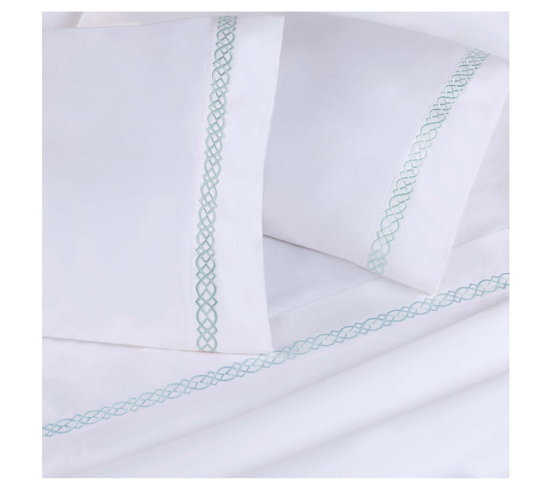 Superior Egyptian Cotton Embroidered Sheet Set,Full — View 4
