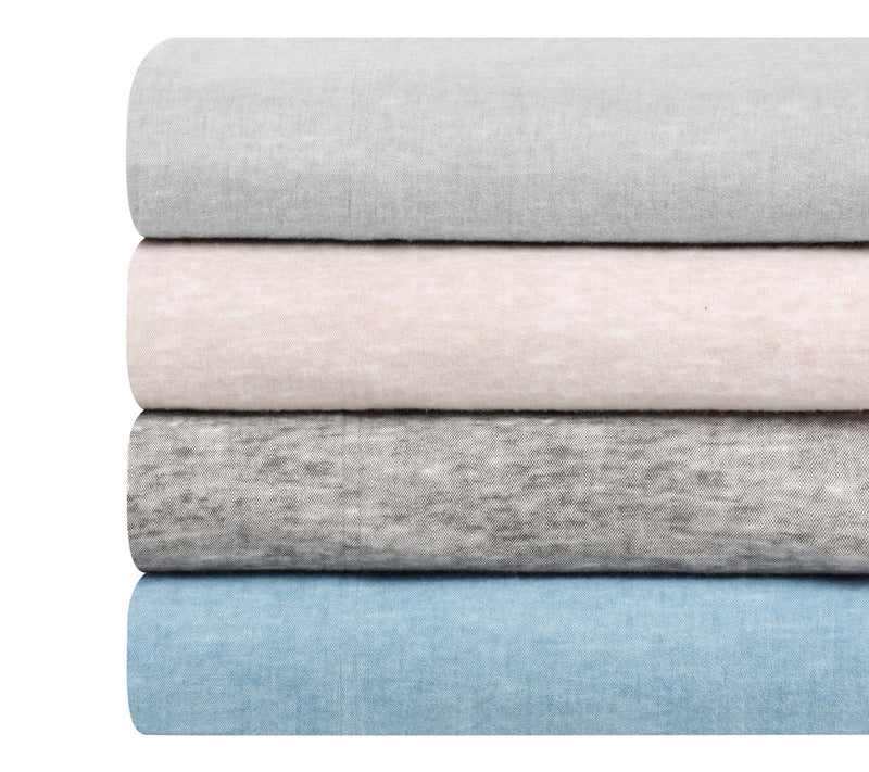 Superior Melange Flannel Cotton Deep Pocket Sheet Set, Twin — View 9