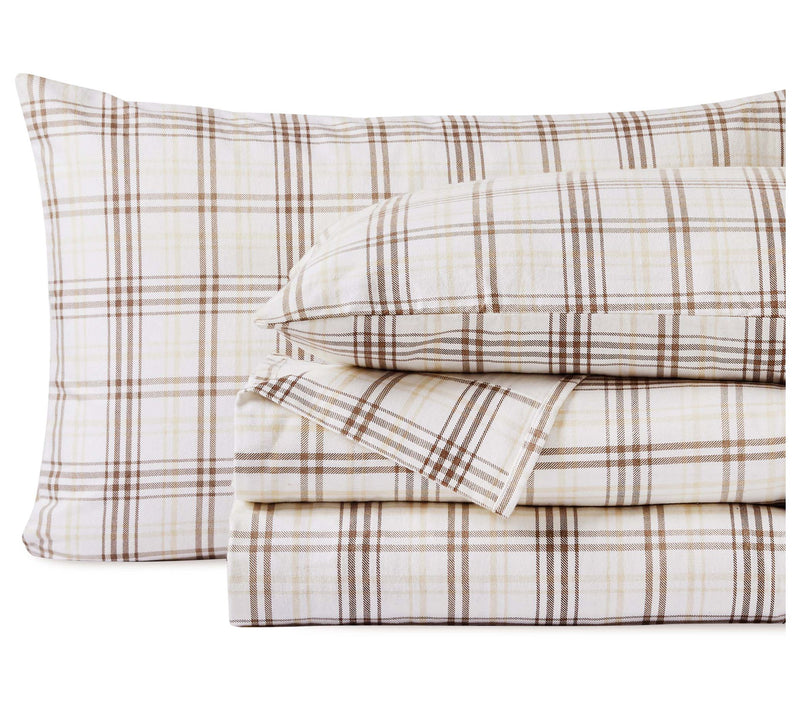 Superior Plaid Flannel Cotton Deep Pocket Sheet Set, Twin — View 9