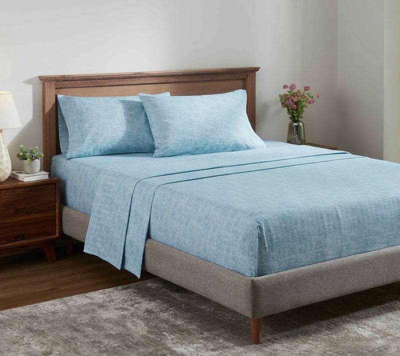 Superior Melange Flanel Cotton Deep Pocket Sheet Set,Cal King — View 5