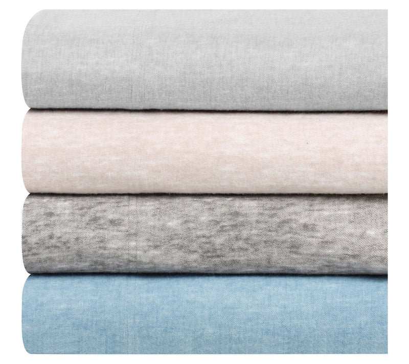 Superior Melange Flannel Cotton Deep Pocket Shet Set, Queen — View 7