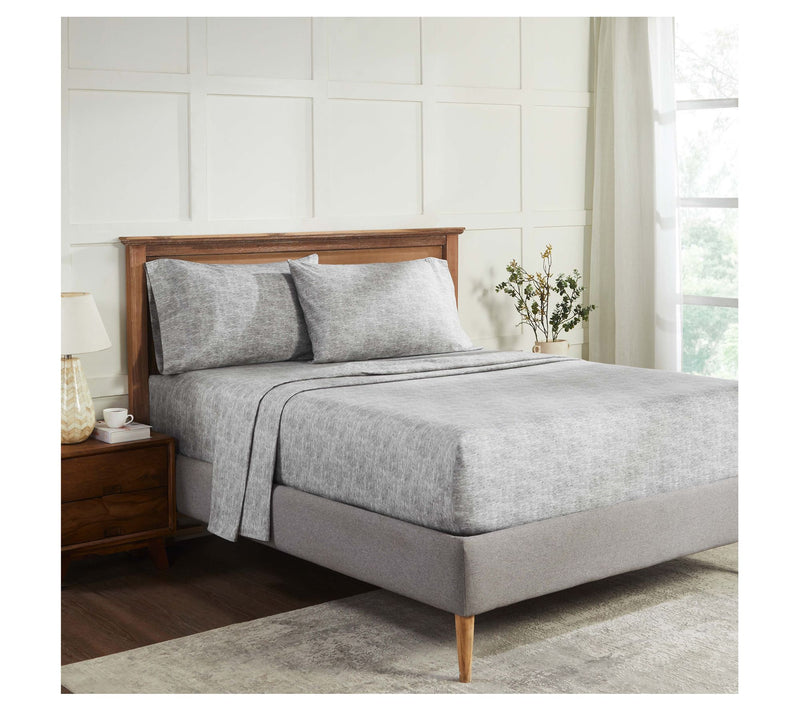 Superior Melange Flannel Cotton Deep Pocket Shet Set, Queen — View 19