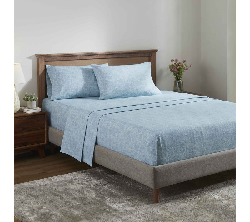 Superior Melange Flannel Cotton Deep Pocket Shet Set, Queen — View 20