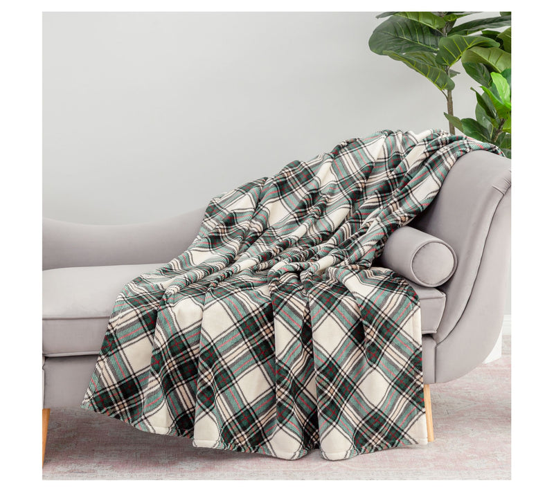 Berkshire 60x70 Plaid Twill Velvetsoft Throw in Gift Box — View 7