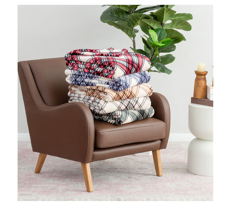 Berkshire 60x70 Plaid Twill Velvetsoft Throw in Gift Box — View 18