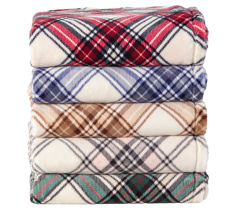 Berkshire 60x70 Plaid Twill Velvetsoft Throw in Gift Box — View 16
