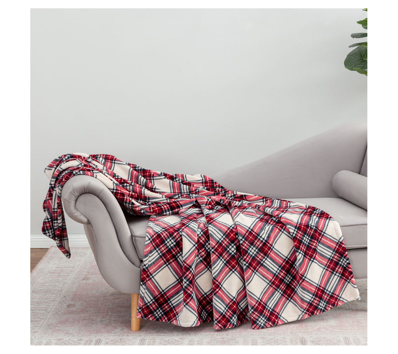 Berkshire 60x70 Plaid Twill Velvetsoft Throw in Gift Box — View 17