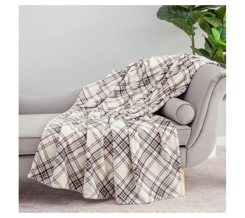 Berkshire 60x70 Plaid Twill Velvetsoft Throw in Gift Box — View 11