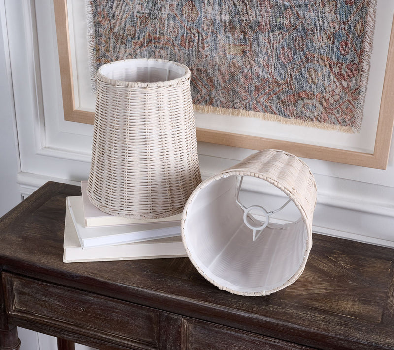 Set of 2 Wicker Lamp Shades by Valerie — View 6