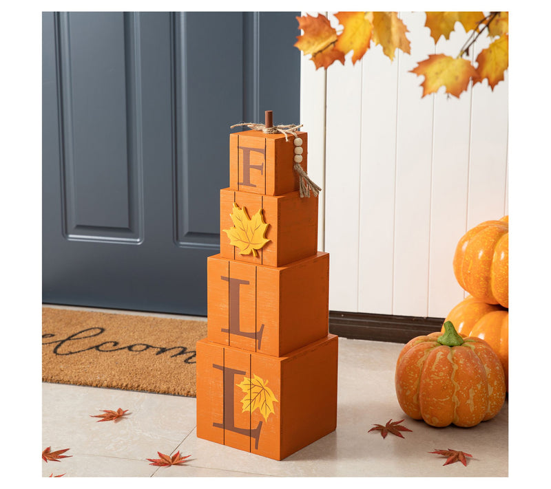 Glitzhome 25.5"H Halloween and Fall Reversibleorch Decor — Main view