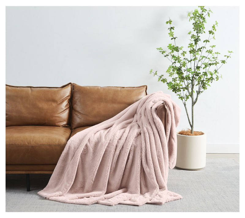 Royal Velvet Luxe Faux Rabbit Fur 60x70 Throw in Gift Box — View 5