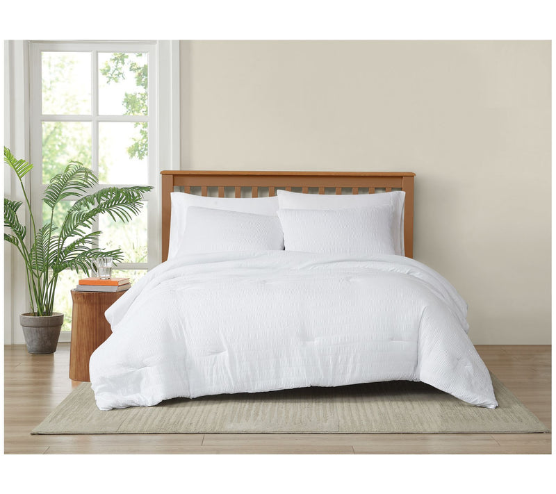 Truly Soft Crinkle Garment Wash Full/Queen 3pcComforter Set — Main view