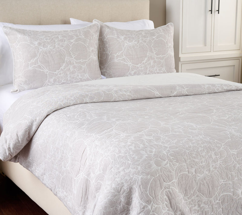 Northern Nights Floral Gauze Matelasse Comforter Set- Queen — Main view