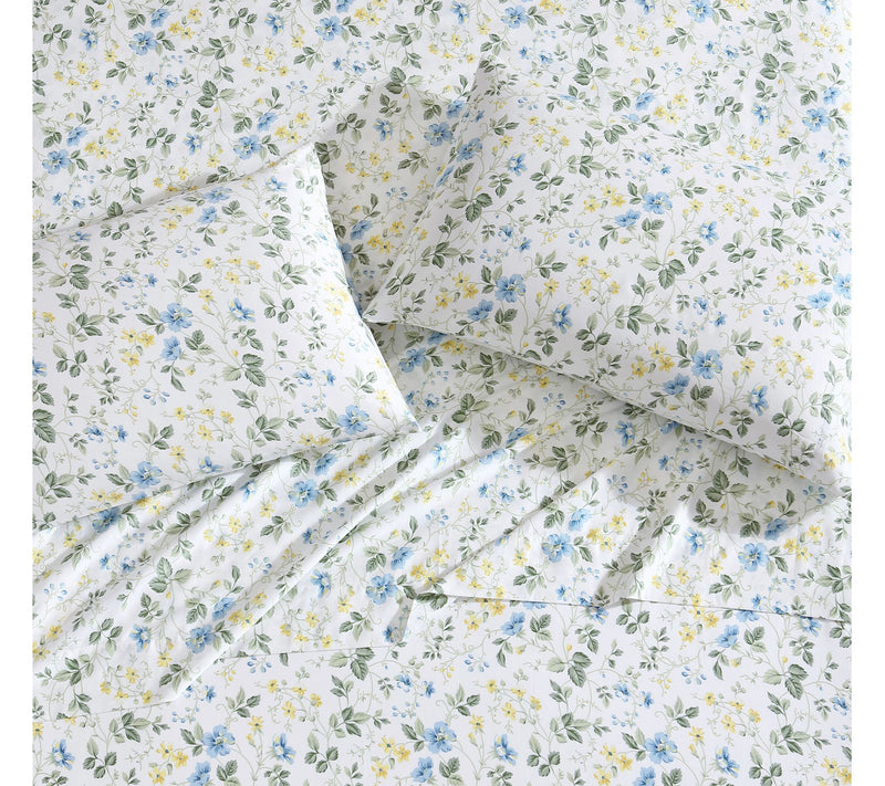 Laura Ashley Meadow Floral Cotton 4-Piece SheetSet - King — View 6
