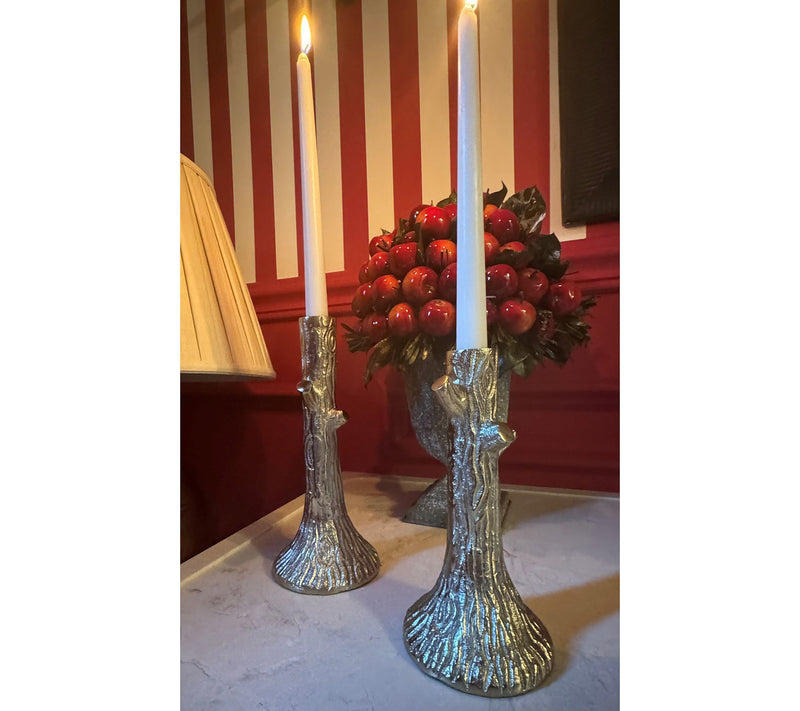 Mrs. H by Dee Hilfiger Set of 2 Faux Bois Candle Holders — View 7