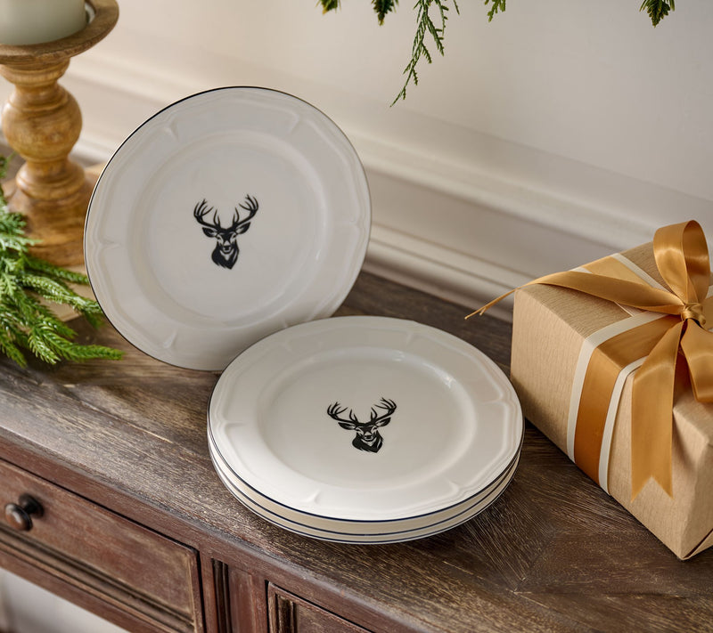 Mrs. H by Dee Hilfiger S/4 Staghead Appetizer Plates — Main view