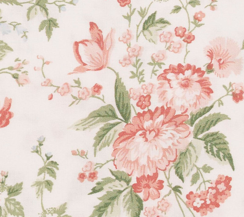 Laura Ashley Lilian Cotton Coral 4-Piece Sheett-King — View 2