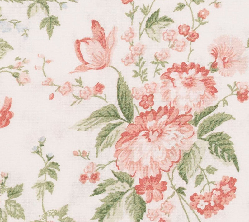 Laura Ashley Lilian Cotton Coral 4-Piece Sheett-Queen — View 2