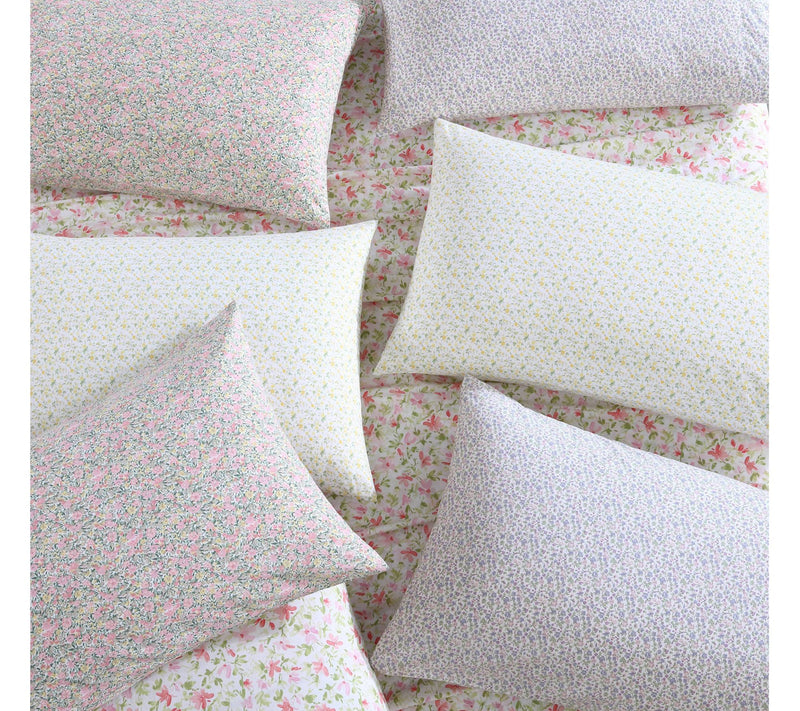 Laura Ashley Norella - Cotton Pink Twin Sheet St — View 2