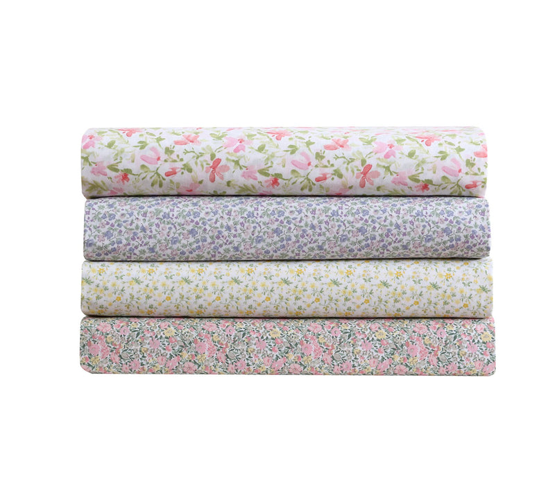 Laura Ashley Norella - Cotton Pink Twin Sheet St — View 8