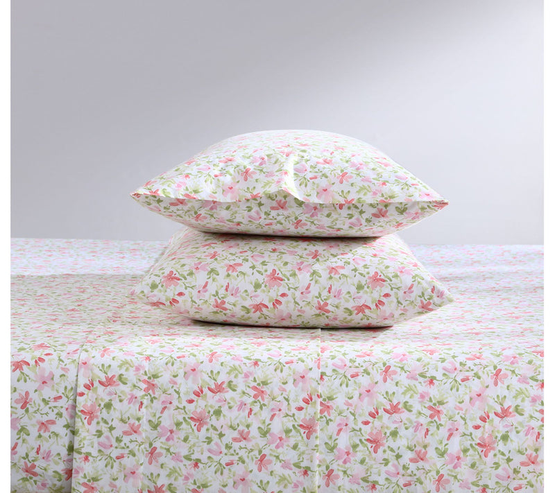 Laura Ashley Norella - Cotton Pink King Sheet St — View 3