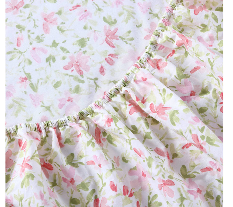Laura Ashley Norella - Cotton Pink King Sheet St — View 6