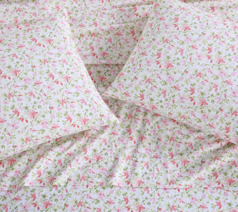 Laura Ashley Norella - Cotton Pink Twin XL SheeSet — View 7