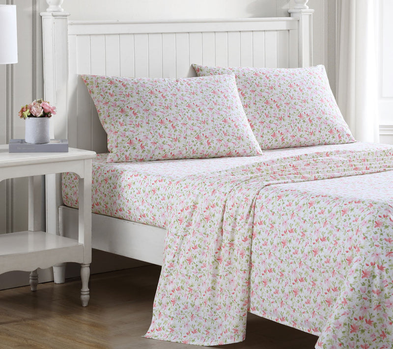 Laura Ashley Norella - Cotton Pink Twin XL SheeSet — View 10