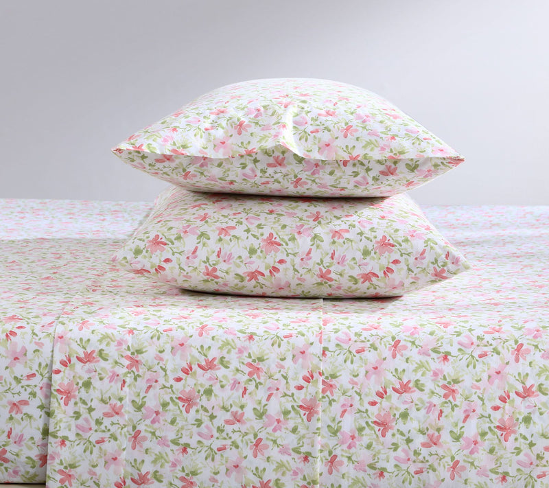 Laura Ashley Norella - Cotton Pink Queen Sheett — View 4