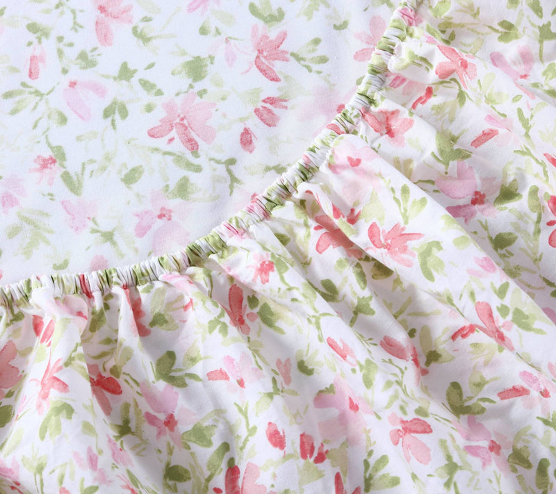 Laura Ashley Norella - Cotton Pink Queen Sheett — View 6