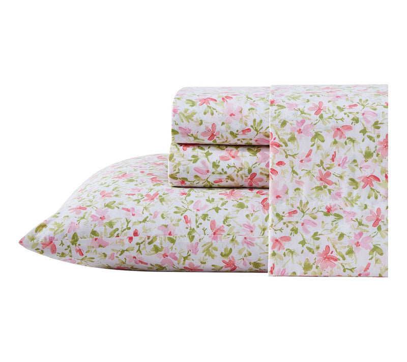 Laura Ashley Norella - Cotton Pink Full Sheet St — View 3