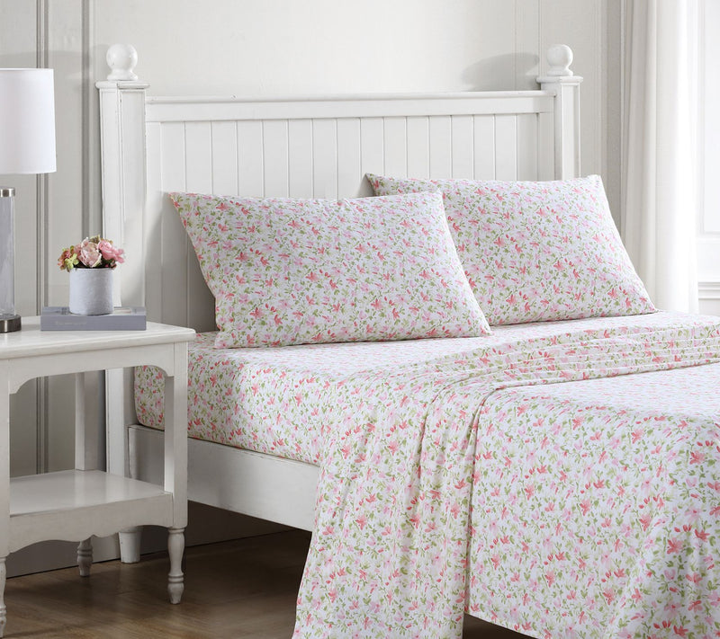 Laura Ashley Norella - Cotton Pink Full Sheet St — View 2